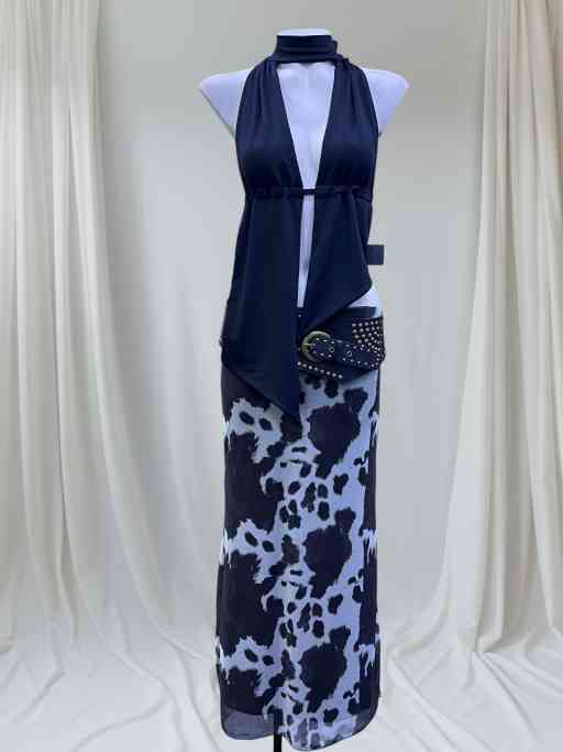Falda Larga Cow Print
