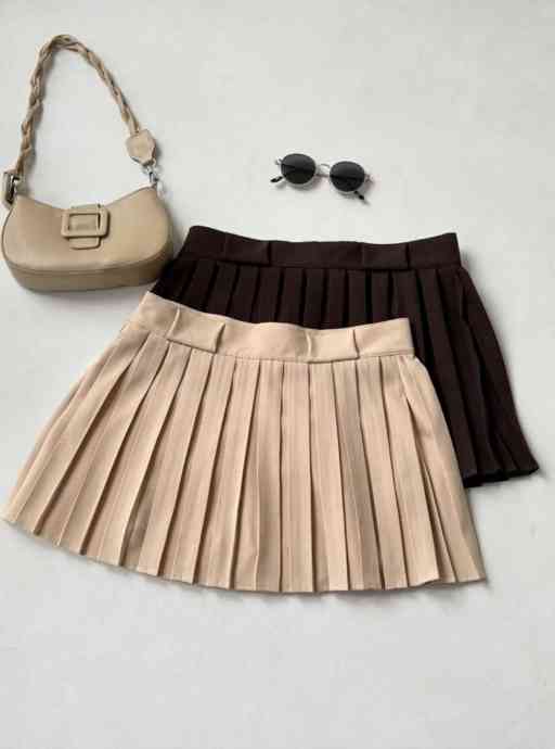 Falda Pliegues Low Waist