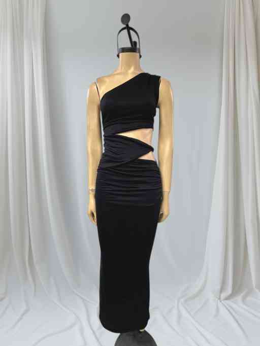 Vestido Itala Largo En Piel De Durazno