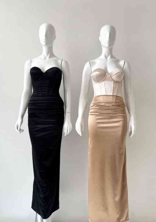 Set En Satin Con Corset