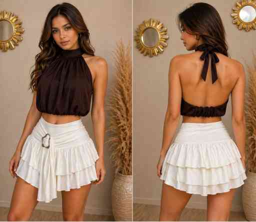 Top Cuello Halter En Mesh