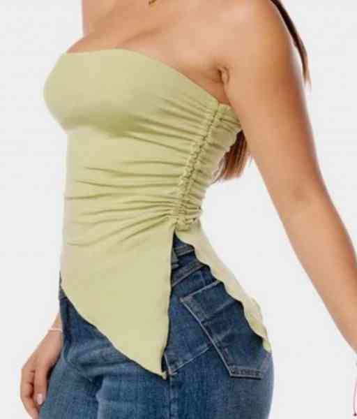 Straple Arrugado Al Costado Beige Modelo 100
